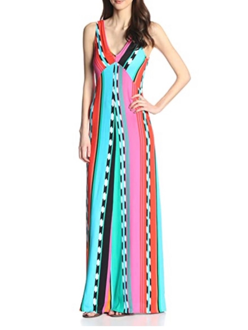 Anthropologie Ella Moss Surfer Stripe Maxi Dress Medium